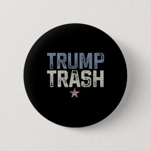 Bóton Redondo 5.08cm Trump Trash 2024 Garge For Trump Orud Mega Garge