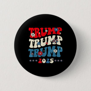 Bóton Redondo 5.08cm Trump Trump Trump 2025 Presidente Posse 45 4