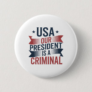 Bóton Redondo 5.08cm Trump Usa Nosso Presidente É Um Crime