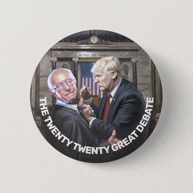 Bóton Redondo 5.08cm Trump V. Sanders (Frente)