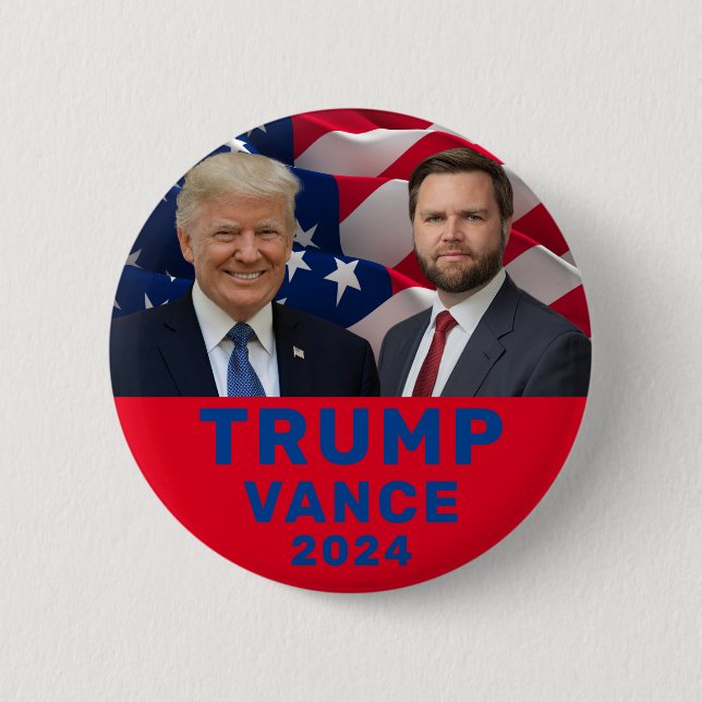 Bóton Redondo 5.08cm Trump Vance  (Frente)