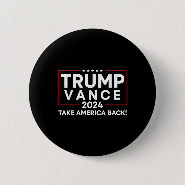 Bóton Redondo 5.08cm Trump Vance 2024 Retire o Vice-Presidente da Améri (Frente)