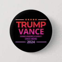 Bóton Redondo 5.08cm Trump Vance 2024 Torna o Excelente Americano novam