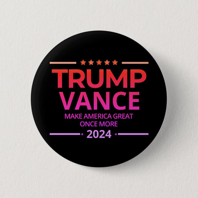 Bóton Redondo 5.08cm Trump Vance 2024 Torna o Excelente Americano novam (Frente)
