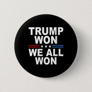 Bóton Redondo 5.08cm Trump Venceu - Todos Nós Vencemos 2025 Bandeira do