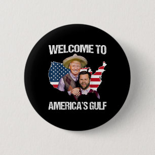 Bóton Redondo 5.08cm Trump Welcome to America's Golfo Trump Vance Broth