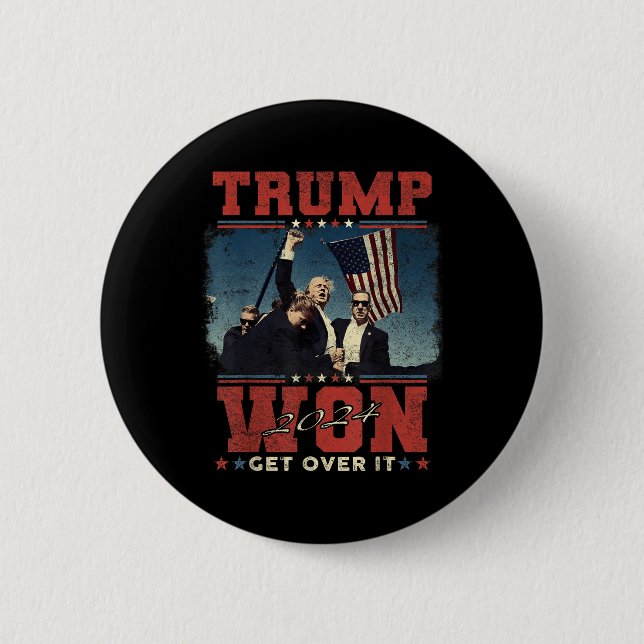 Bóton Redondo 5.08cm Trump Won supera isso 2024 (Frente)