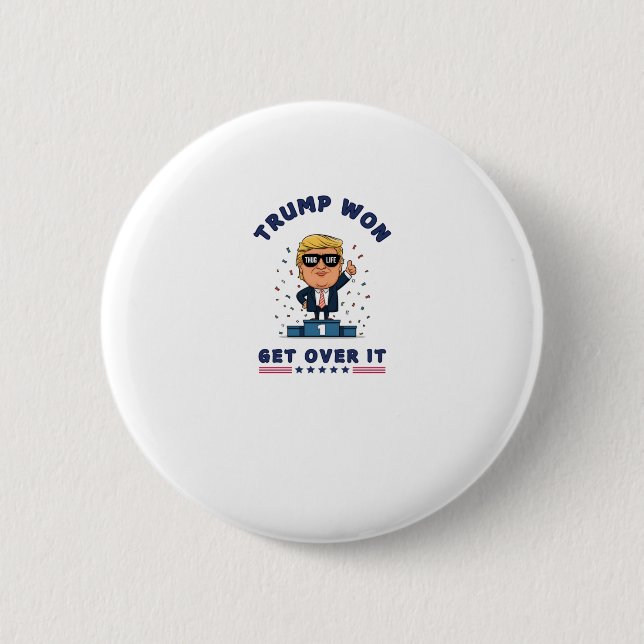 Bóton Redondo 5.08cm Trump Won - Supere (Frente)