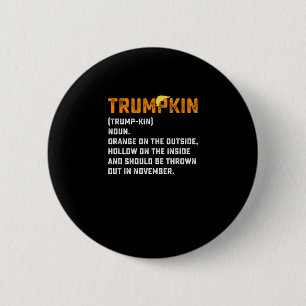 Bóton Redondo 5.08cm Trumpkin Funny Anti Pumpkin