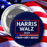 Bóton Redondo 5.08cm Truth Hope Decency Harris Walz 2024<br><div class="desc">Truth Hope Decency Harris Walz 2024</div>