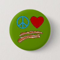 Tshirt da simbologia do bacon do amor da paz,