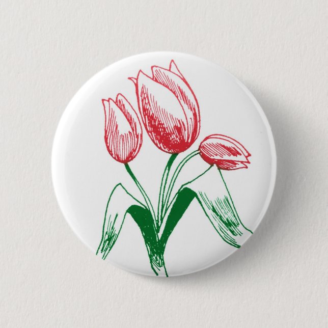Bóton Redondo 5.08cm Tulipas (Frente)
