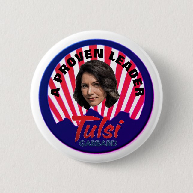 Bóton Redondo 5.08cm Tulsi Gabbard 2020 (Frente)
