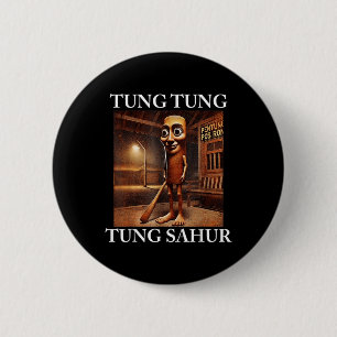 Bóton Redondo 5.08cm Tung Tung Tung Sahur Itália Brainrot Meme Engraçad