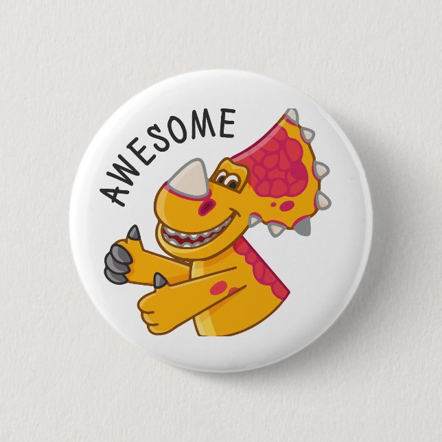 Bóton Redondo 5.08cm Turbozauros (Frente)