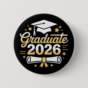 Bóton Redondo 5.08cm Turma De 2026 Graduada Graduação 26 Família Orgulh