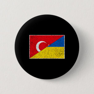 Bóton Redondo 5.08cm Turquia Bandeira da Ucrânia Turquia Turco Nacional