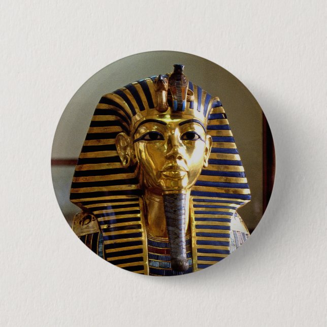 Bóton Redondo 5.08cm Tutankhamun - Máscara de enterro (Frente)