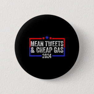 Bóton Redondo 5.08cm Tweets E Gás Barato Engraçado 2024 Pro Trump 