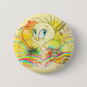 Bóton Redondo 5.08cm TWEETY™ Em Arco-Íris