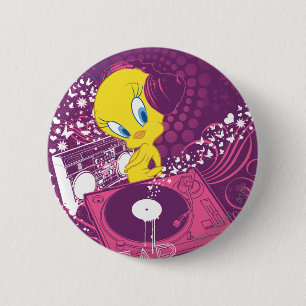 Bóton Redondo 5.08cm Tweety "Hear o espancamento"