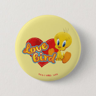 Bóton Redondo 5.08cm TWEETY™ - Pássaro do Amor