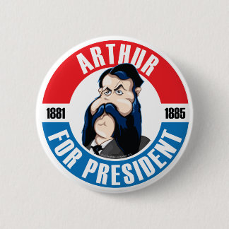 Bóton Redondo 5.08cm U.S. Presidentes Campanha Botão: #21 Arthur