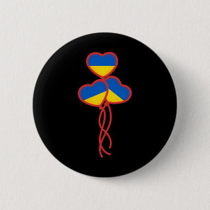 Bóton Redondo 5.08cm Ucrânia Apoio à Bandeira da Ucrânia Liberdade Soli