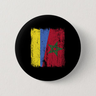 Bóton Redondo 5.08cm Ucrânia Marrocos Meia Bandeira Ucraniano Marroquin