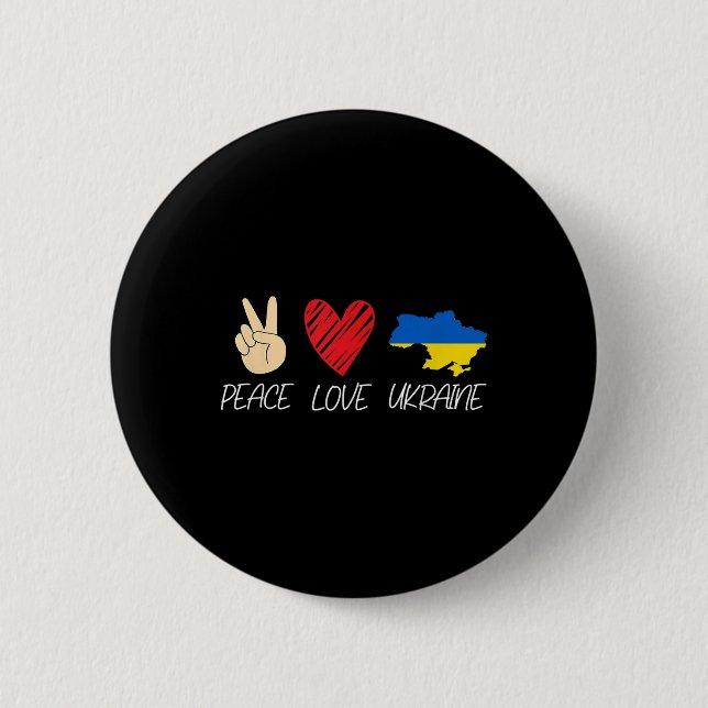 Bóton Redondo 5.08cm Ucrânia: Solidariedade contra a Guerra (Frente)
