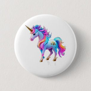 Bóton Redondo 5.08cm Um Adorável Unicorn Sticker 1
