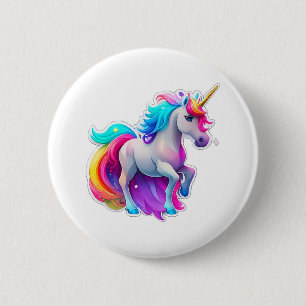 Bóton Redondo 5.08cm Um Adorável Unicorn Sticker 2