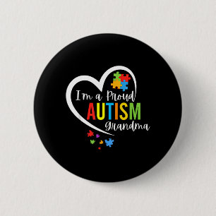 Bóton Redondo 5.08cm Um Amor de Avó Orgulhosa Coração Puzzle de Conscie