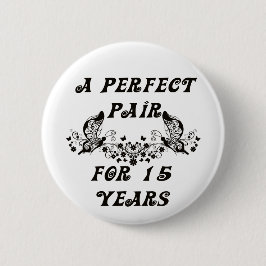 Bóton Redondo 5.08cm Um aniversário de 15 anos