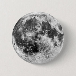 Bóton Redondo 5.08cm Um broche distinto com um motivo de lua