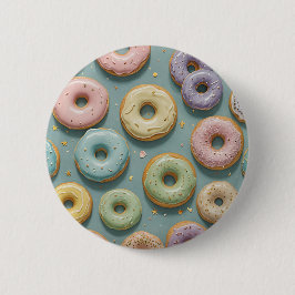 Bóton Redondo 5.08cm Um Sonho Caprichoso de Donuts Pastel