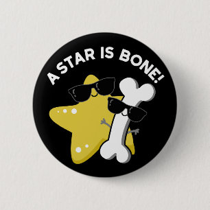 Bóton Redondo 5.08cm Uma Estrela É Um Filme Curioso Ósseo Título Pun Da