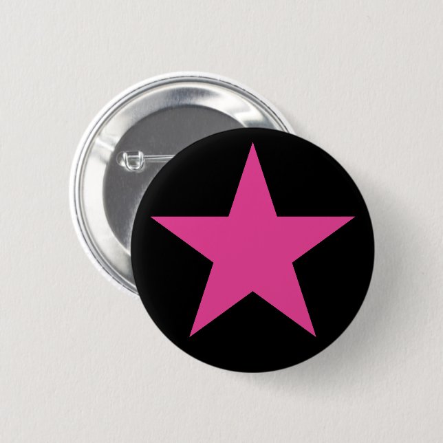 Bóton Redondo 5.08cm Uma Estrela Rosa Do Feminismo (Frente & Verso)