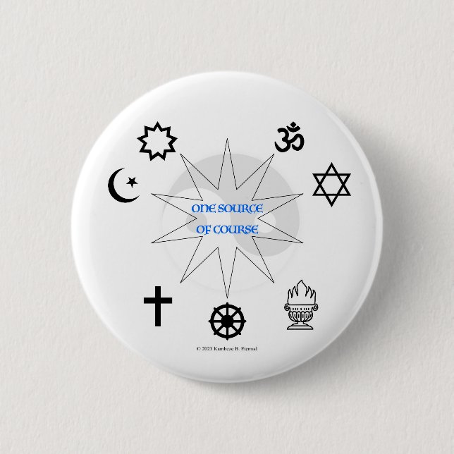 Bóton Redondo 5.08cm Uma Fonte De Curso (Frente)