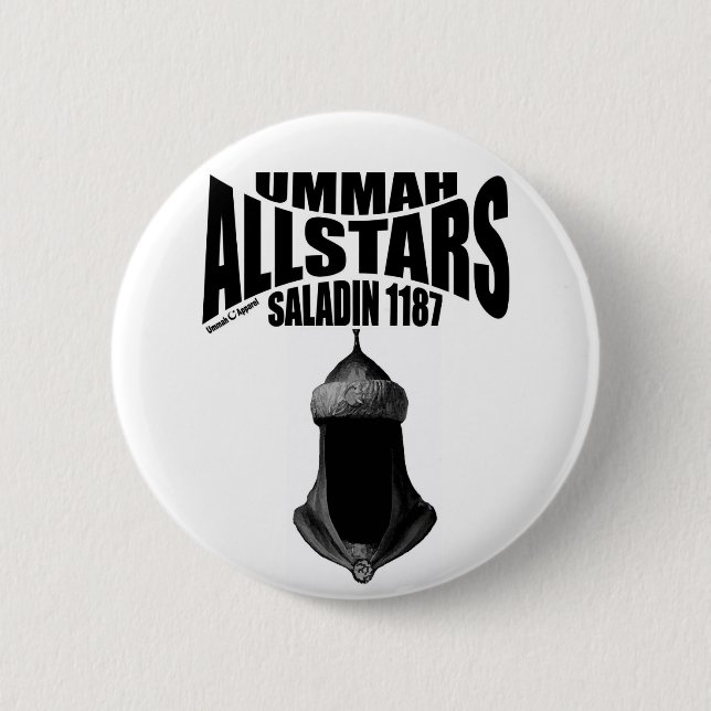 Bóton Redondo 5.08cm Ummah Allstars Saladin (Frente)