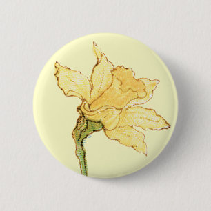 Bóton Redondo 5.08cm Única ilustração do Daffodil por Kate Greenaway