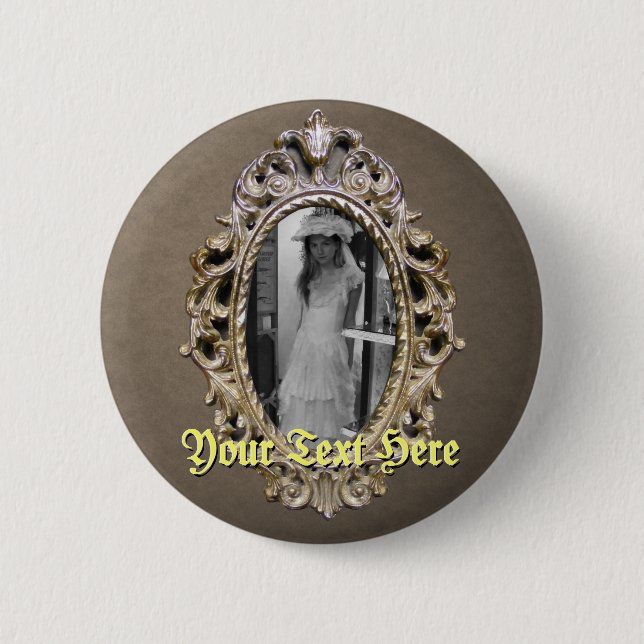 Bóton Redondo 5.08cm Único botão elegante do quadro (Frente)