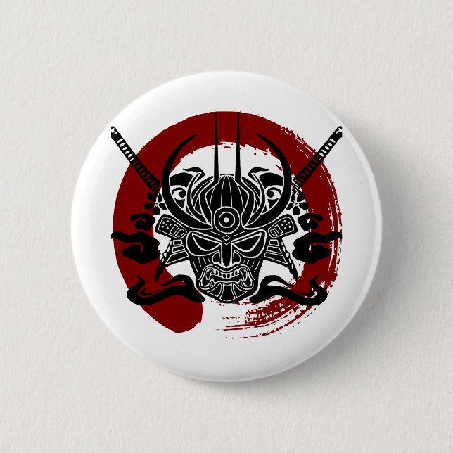 Bóton Redondo 5.08cm Único círculo do sangue de Enso do samurai (Frente)