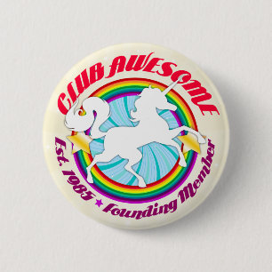 Bóton Redondo 5.08cm Unicorn 1985 - Club Awmanutenção
