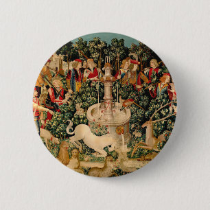 Bóton Redondo 5.08cm Unicorn Tapestries Encontrou O Mito Da Lenda Da Ar