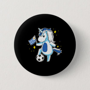 Bóton Redondo 5.08cm Unicórnio do Futebol Camisa do Uruguai Design Urug