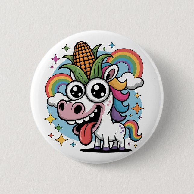 Bóton Redondo 5.08cm Unicórnio Único (Frente)