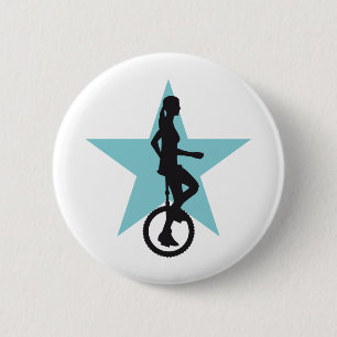 Bóton Redondo 5.08cm unicycle rider