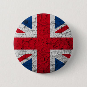 Bóton Redondo 5.08cm union jack vintage Button, Pin, Anstecker/