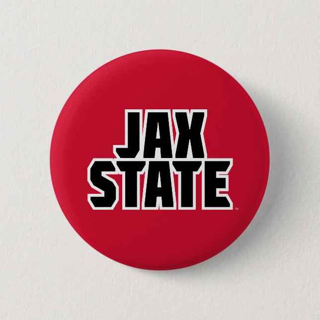 Bóton Redondo 5.08cm Universidade Estadual de Jacksonville JAX STATE Te (Frente)